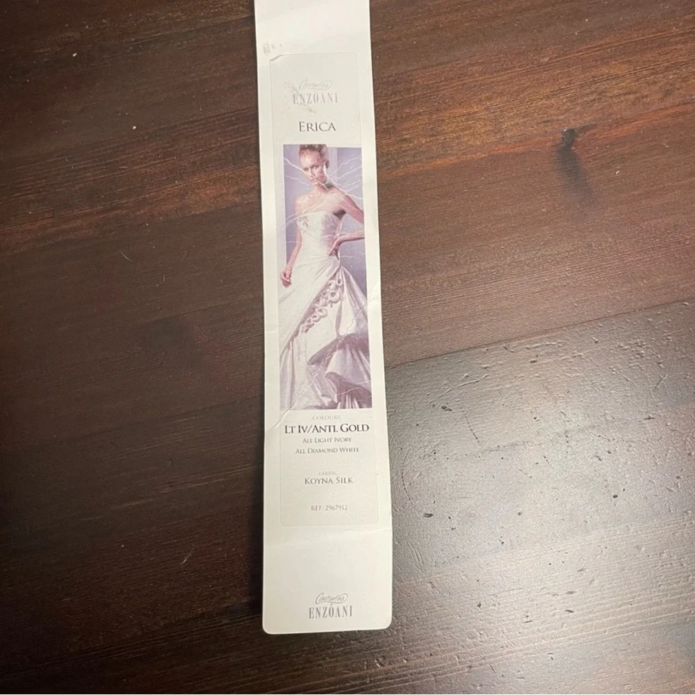 NWT ENZOANI Erica Light Ivory/Antique Gold Koyna Silk Princess Dress (6) - Picture 14 of 14